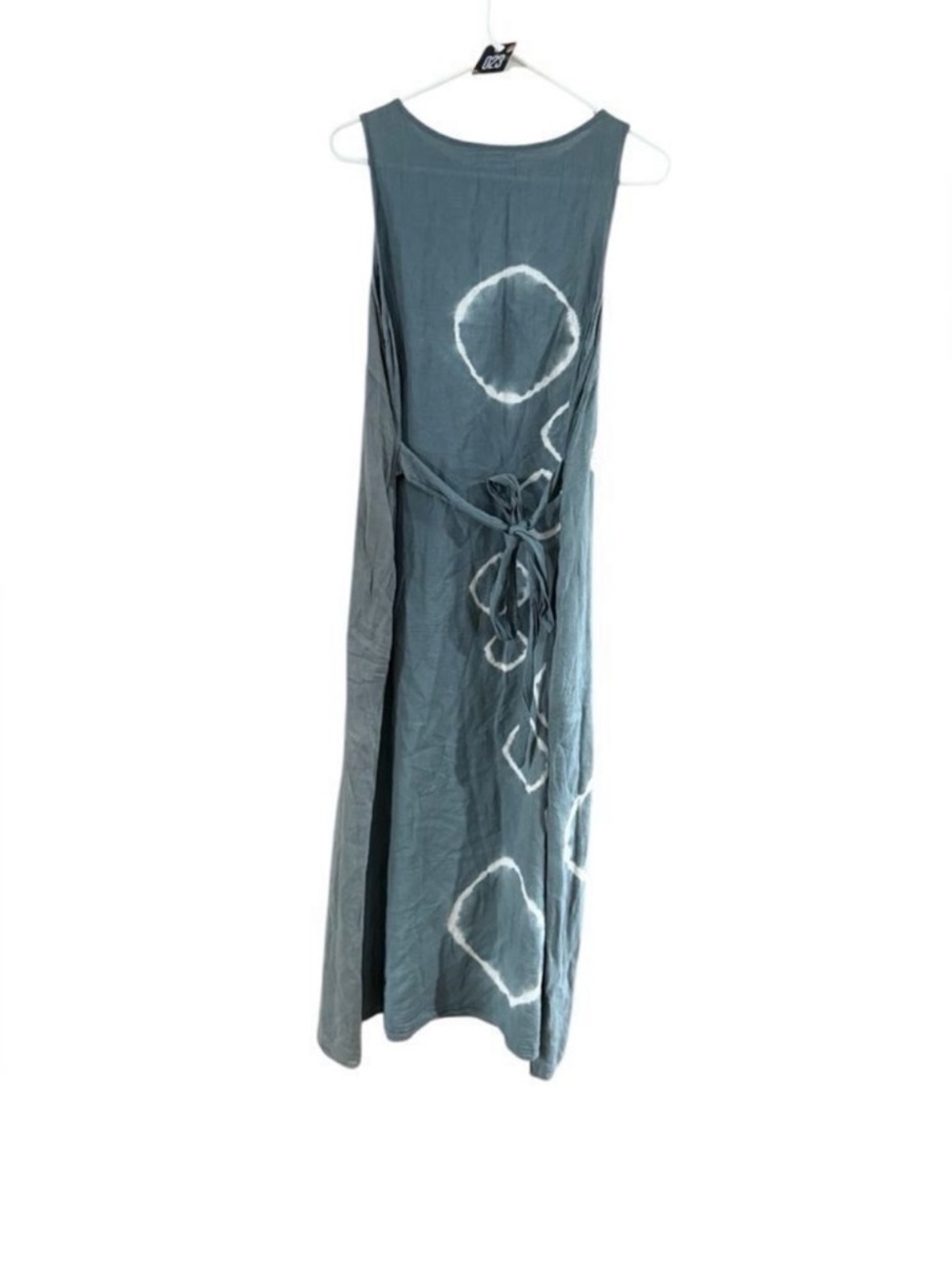 Sleeveless Gray Maxi Dress with White Abstract Circle Print - Picture 9 of 9